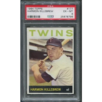 1964 Topps Baseball #177 Harmon Killebrew PSA 6 (EX-MT)