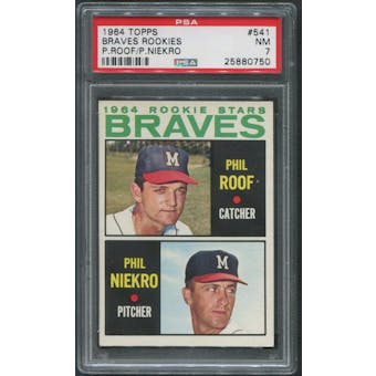 1964 Topps Baseball #541 Rookie Stars Phil Niekro Rookie PSA 7 (NM)