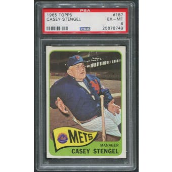 1965 Topps Baseball #187 Casey Stengel PSA 6 (EX-MT)