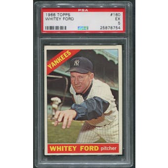 1966 Topps Baseball #160 Whitey Ford PSA 5 (EX)