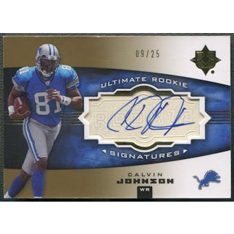 2007 Ultimate Collection #103 Calvin Johnson Rookie Gold Auto #09/25