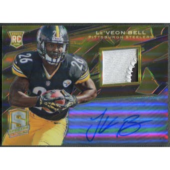 2013 Panini Spectra #221 Le'Veon Bell Rookie Spectra Gold Patch Auto #05/10
