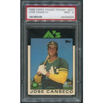 1986 Topps Traded Tiffany Baseball #20T Jose Canseco Rookie PSA 9 (MINT)