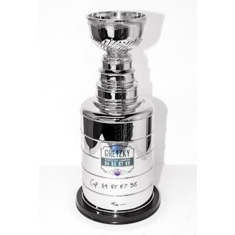 Wayne Gretzky Autographed Edmonton Oilers Mini Stanley Cup 84 85 87 88 (UDA COA)