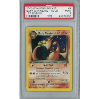 Pokemon Team Rocket 1st Edition Dark Charizard 4/82 PSA 9