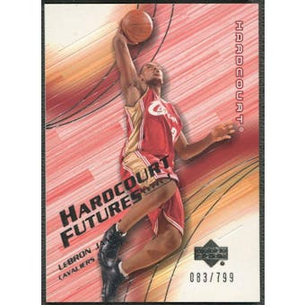 2003/04 Upper Deck Hardcourt #132 LeBron James Rookie #083/799