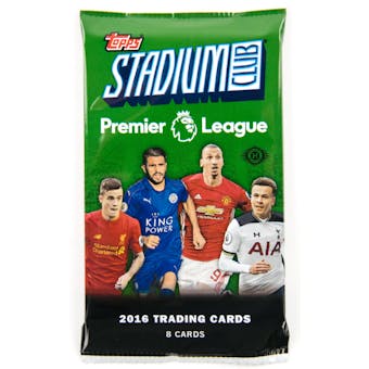 2016 Topps Stadium Club Premier League Soccer Hobby Pack