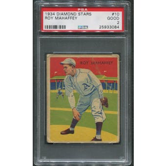 1934-36 Diamond Stars Baseball #10 Leroy Mahaffey PSA 2 (GOOD)