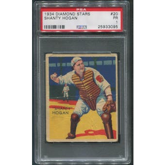 1934-36 Diamond Stars Baseball #20 Frank Shanty Hogan PSA 1 (PR)