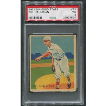 1934-36 Diamond Stars Baseball #23 Bill Hallahan PSA 3 (VG)