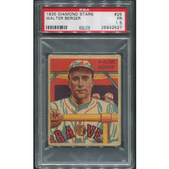 1934-36 Diamond Stars Baseball #25 Walter Berger PSA 1.5 (FR)