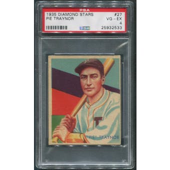1934-36 Diamond Stars Baseball #27 Pie Traynor PSA 4 (VG-EX)