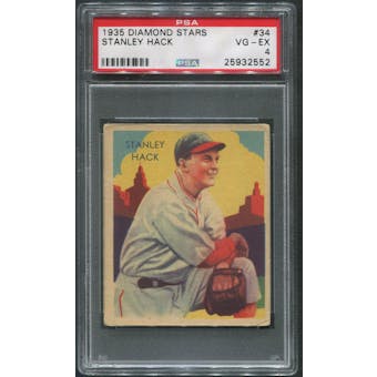 1934-36 Diamond Stars Baseball #34 Stan Hack PSA 4 (VG-EX)