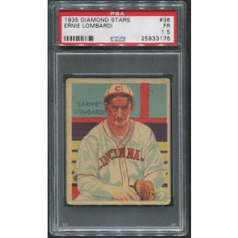 1934-36 Diamond Stars Baseball #36 Ernie Lombardi PSA 1.5 (FR)
