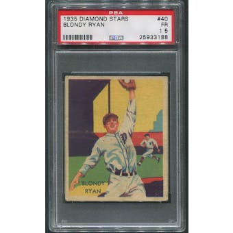 1934-36 Diamond Stars Baseball #40 Blondy Ryan PSA 1.5 (FR)