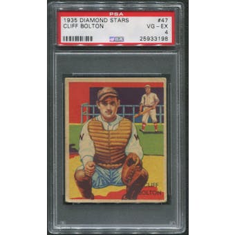 1934-36 Diamond Stars Baseball #47 Cliff Bolton XRC PSA 4 (VG-EX)