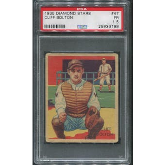 1934-36 Diamond Stars Baseball #47 Cliff Bolton XRC PSA 1.5 (FR)