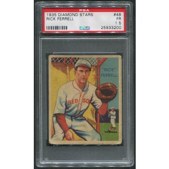 1934-36 Diamond Stars Baseball #48 Rick Ferrell PSA 1.5 (FR)
