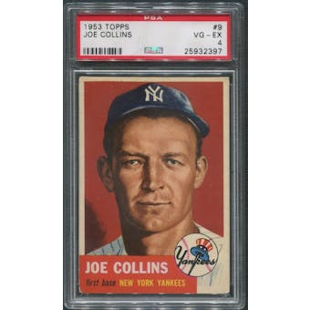 1953 Topps Baseball #9 Joe Collins PSA 4 (VG-EX)