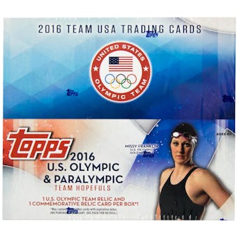 2016 Topps U.S. Olympic Team 24-Pack Box (1 Relic & 1 Commemorative Relic Per Box!)
