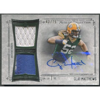 2014 Topps Museum Collection #SSDRACM Clay Matthews Patch Auto #43/75