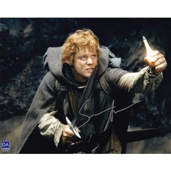 Sean Astin Autographed Rings Sword 8x10 LOTR Photo
