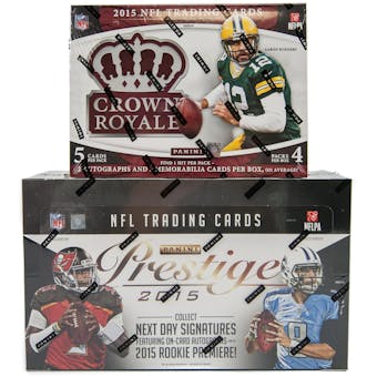 COMBO DEAL - 2015 Panini Football Prestige and Crown Royale Hobby Boxes