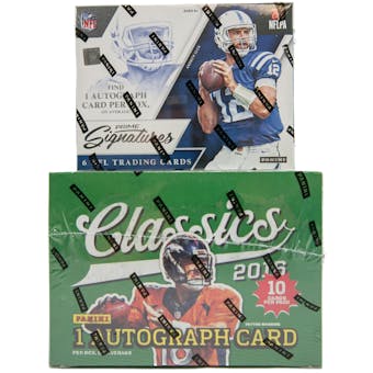 COMBO DEAL - 2016 Panini Football Prime Signatures and Classics Hobby Boxes