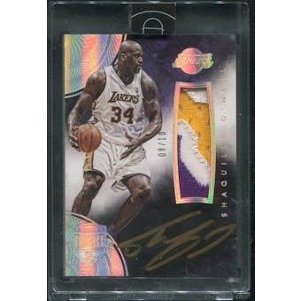 2014/15 Panini Eminence #24 Shaquille O'Neal Silver Patch Auto #08/10