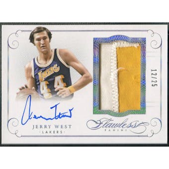 2014/15 Panini Flawless #12 Jerry West Patch Auto #12/25