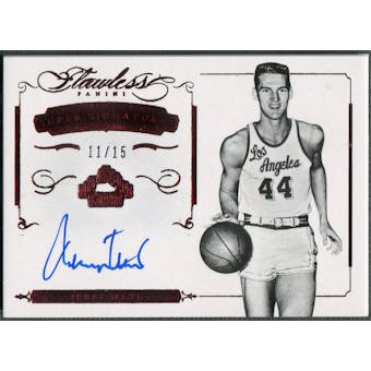 2014/15 Panini Flawless #31 Jerry West Super Signatures Ruby Auto #11/15