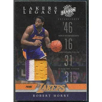 2009/10 Panini Season Update #5 Robert Horry Lakers Legacy Patch #48/49