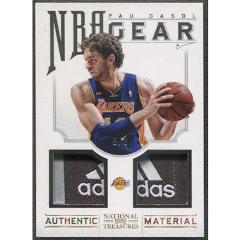 2012/13 Panini National Treasures #21 Pau Gasol NBA Gear Laundry Tag Combo #5/8