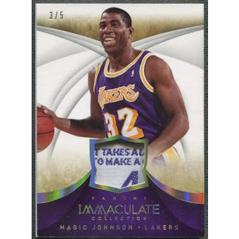 2013/14 Immaculate Collection #9 Magic Johnson Jersey Tag #3/5