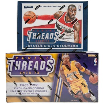 COMBO DEAL - Panini Basketball 2014/15 Threads Premium & 2015/16 Threads Premium Hobby Boxes