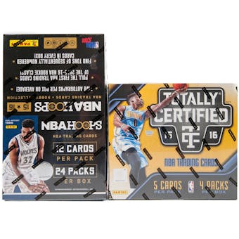 COMBO DEAL - 2015/16 Panini Basketball Hoops & Totally Certified Hobby Boxes