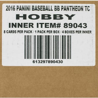 2016 Panini Pantheon Baseball Hobby 4-Box Case