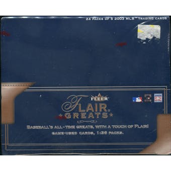 2003 Fleer Flair Greats Baseball Retail 24-Pack Box