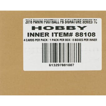 2016 Panini Donruss Signature Series Football Hobby 8-Box Case