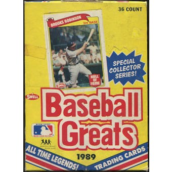 1989 Swell Baseball Greats Baseball Wax Box