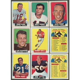 1964 Topps Football Complete Set (EX)