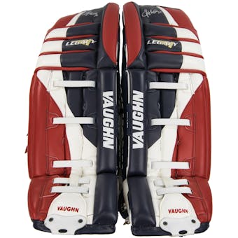 Ryan Miller Vaughn Goalie Pads Autographed Game Used red white blue