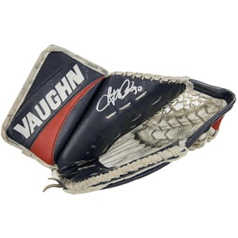 Ryan Miller Vaughn Catcher Autographed Game Used red white blue