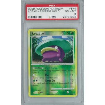 Pokemon Platinum Lotad SH4 Single PSA 8