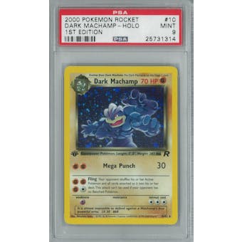 Pokemon Team Rocket Dark Machamp 10/82 1st Edition Single PSA 9
