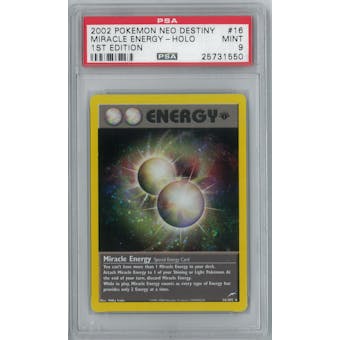 Pokemon Neo Destiny Miracle Energy 16/105 1st Edition Single PSA 9