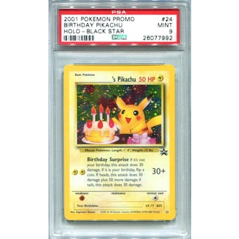 Pokemon Promo Birthday Pikachu 24 Single PSA 9