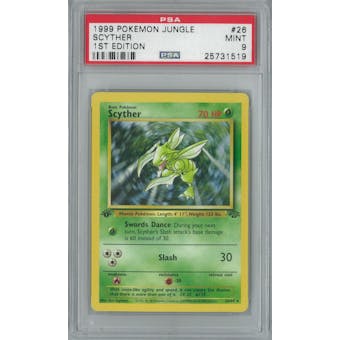 Pokemon Jungle Scyther 26/64 1st Edition Single PSA 9