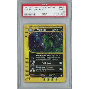 Pokemon Aquapolis Tyranitar H28/H32 Single PSA 9