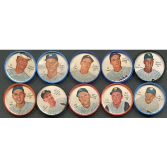 1962 Salada Baseball 60 Coin Lot (57 Different) Maris Colavito Mazeroski Hodges